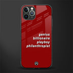 genius billionaire playboy philantrophist glass case for iphone 11 pro image