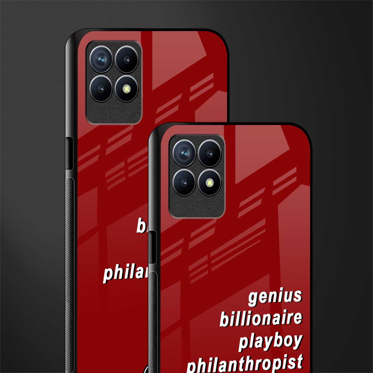 genius billionaire playboy philantrophist glass case for realme 8i image-2