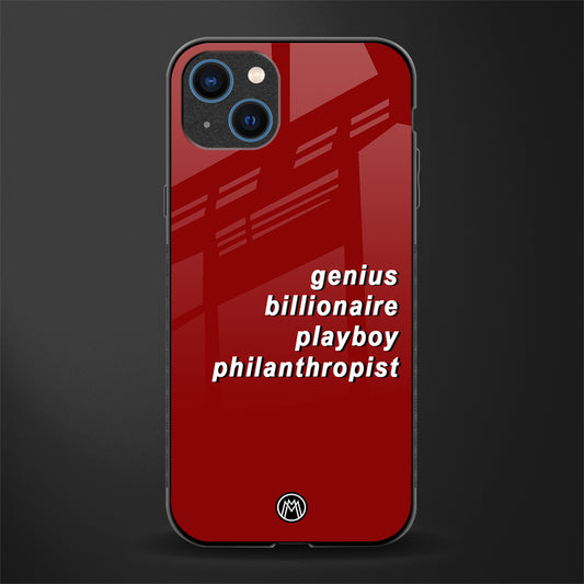 genius billionaire playboy philantrophist glass case for iphone 13 image