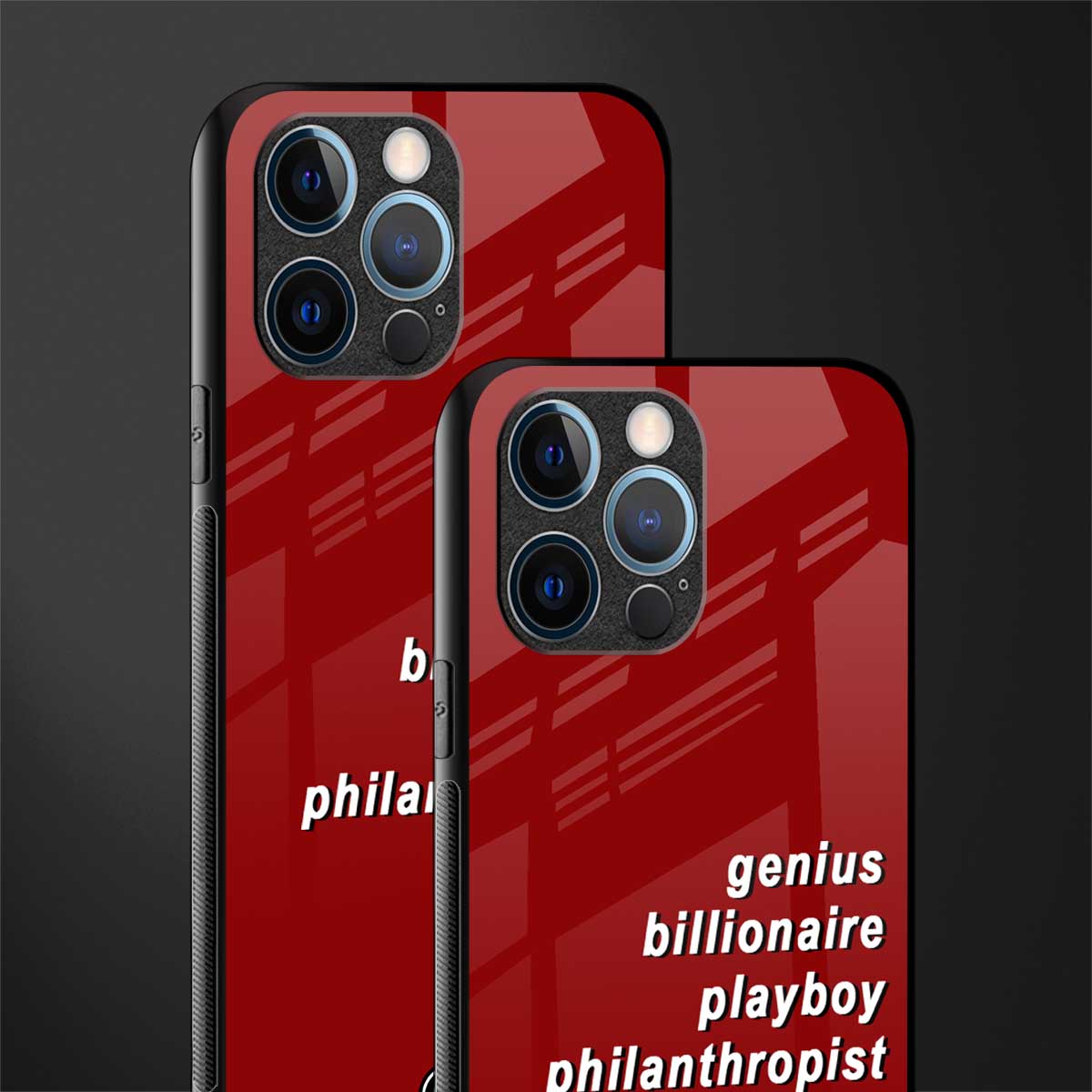 genius billionaire playboy philantrophist glass case for iphone 12 pro image-2