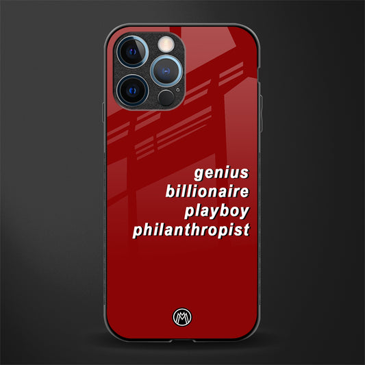 genius billionaire playboy philantrophist glass case for iphone 12 pro image