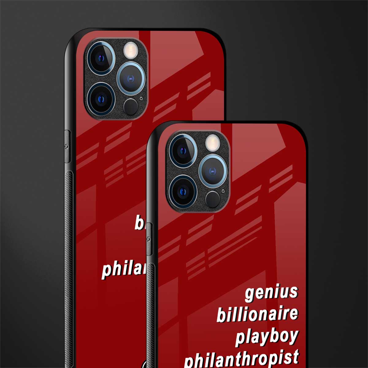 genius billionaire playboy philantrophist glass case for iphone 12 pro max image-2