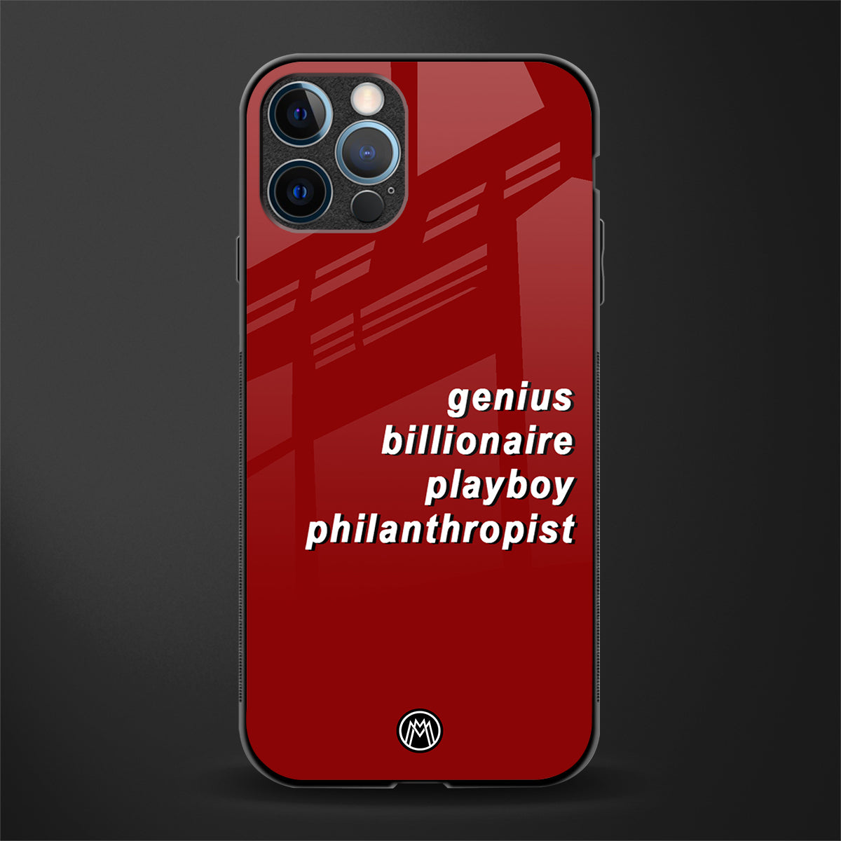 genius billionaire playboy philantrophist glass case for iphone 14 pro max image