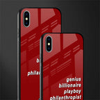 genius billionaire playboy philantrophist glass case for iphone xs max image-2