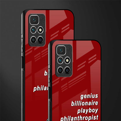 genius billionaire playboy philantrophist glass case for redmi 10 prime image-2