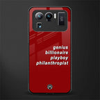 genius billionaire playboy philantrophist glass case for mi 11 ultra 5g image
