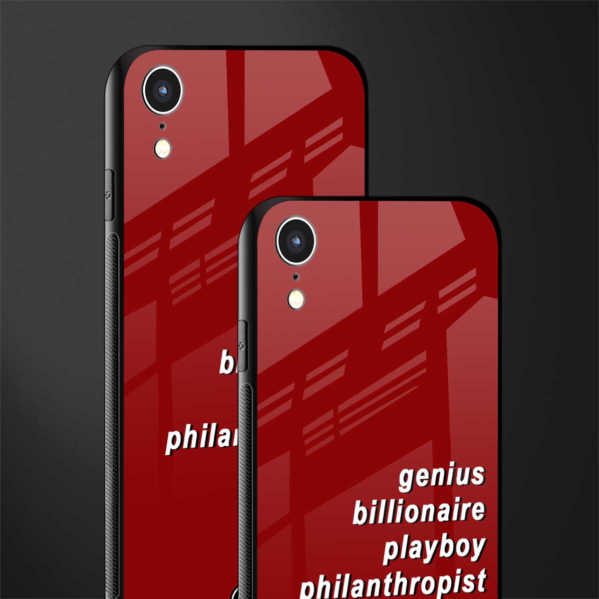genius billionaire playboy philantrophist glass case for iphone xr image-2