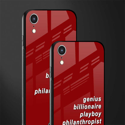 genius billionaire playboy philantrophist glass case for iphone xr image-2