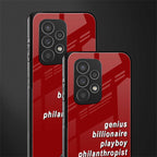 genius billionaire playboy philantrophist back phone cover | glass case for samsung galaxy a23