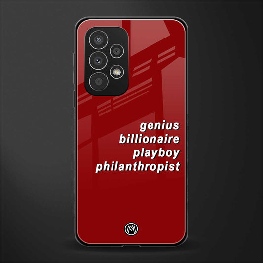 genius billionaire playboy philantrophist back phone cover | glass case for samsung galaxy a53 5g