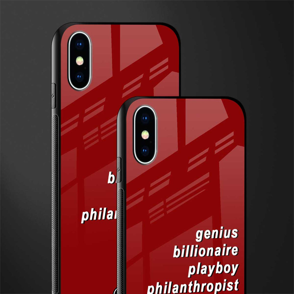 genius billionaire playboy philantrophist glass case for iphone xs image-2