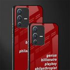 genius billionaire playboy philantrophist glass case for vivo v23 5g image-2