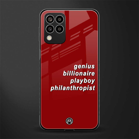 genius billionaire playboy philantrophist back phone cover | glass case for samsung galaxy m33 5g