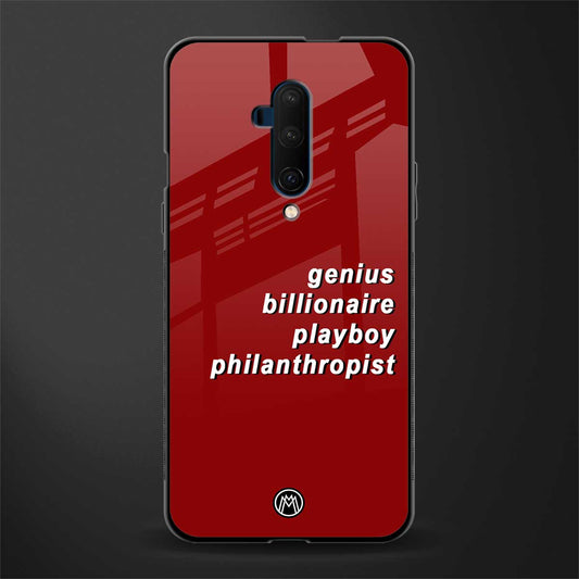 genius billionaire playboy philantrophist glass case for oneplus 7t pro image