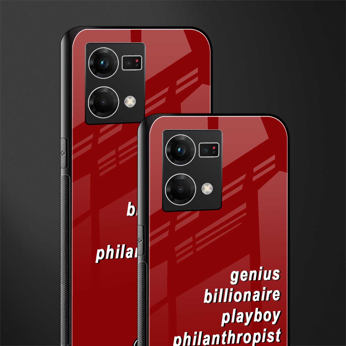 genius billionaire playboy philantrophist back phone cover | glass case for oppo f21 pro 4g