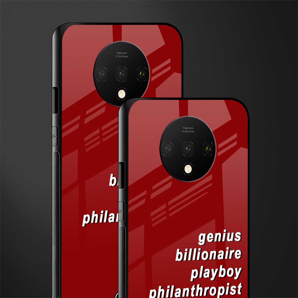 genius billionaire playboy philantrophist glass case for oneplus 7t image-2