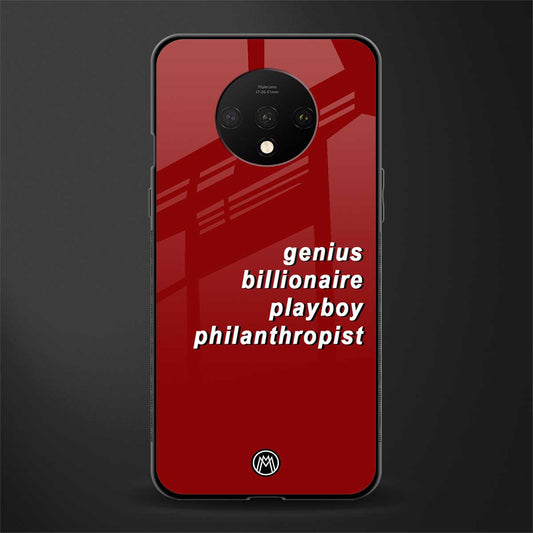 genius billionaire playboy philantrophist glass case for oneplus 7t image