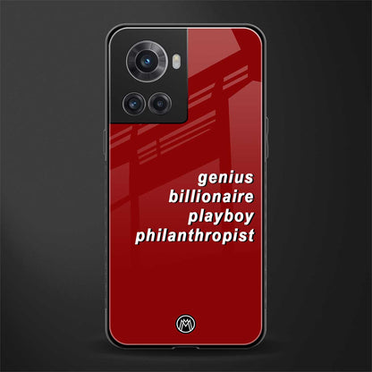 genius billionaire playboy philantrophist back phone cover | glass case for oneplus 10r 5g