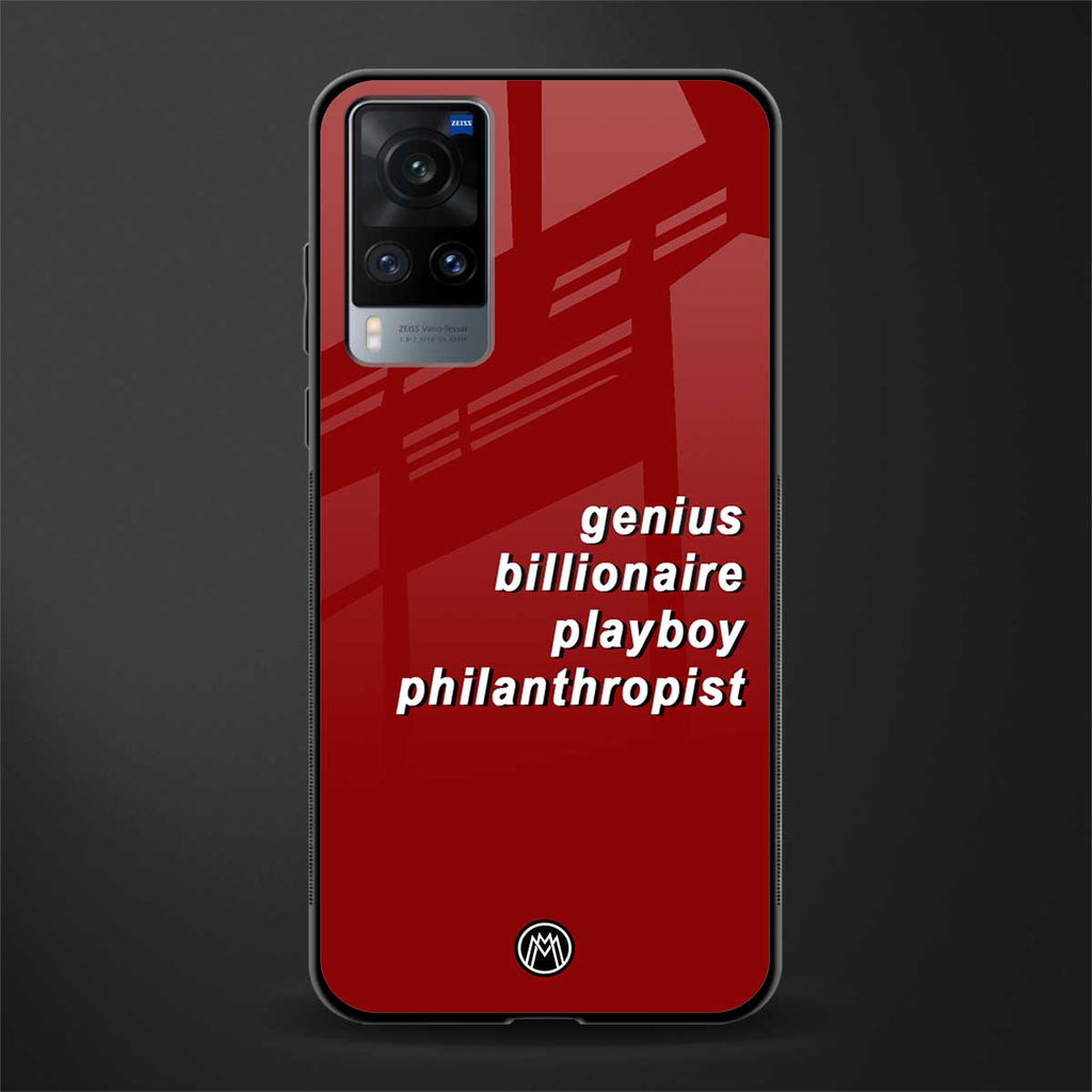 genius billionaire playboy philantrophist glass case for vivo x60 image