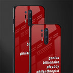 genius billionaire playboy philantrophist glass case for oneplus 8 pro image-2