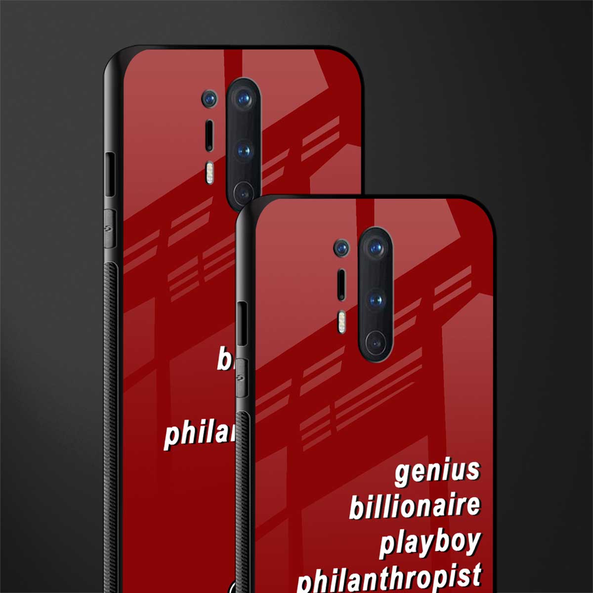 genius billionaire playboy philantrophist glass case for oneplus 8 pro image-2
