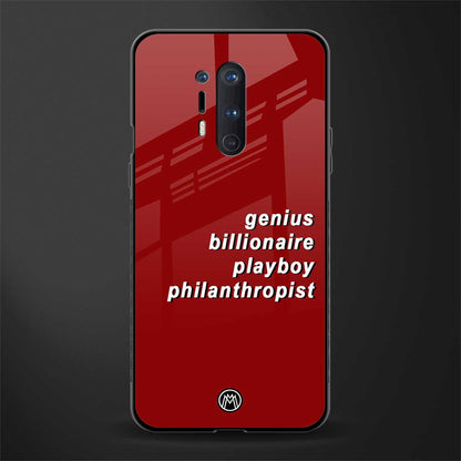 genius billionaire playboy philantrophist glass case for oneplus 8 pro image