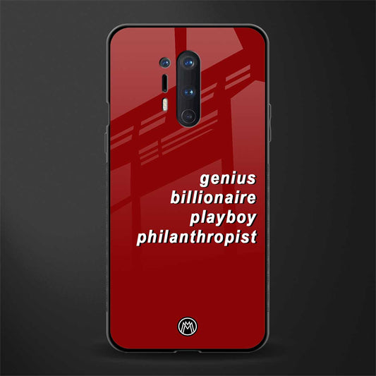 genius billionaire playboy philantrophist glass case for oneplus 8 pro image