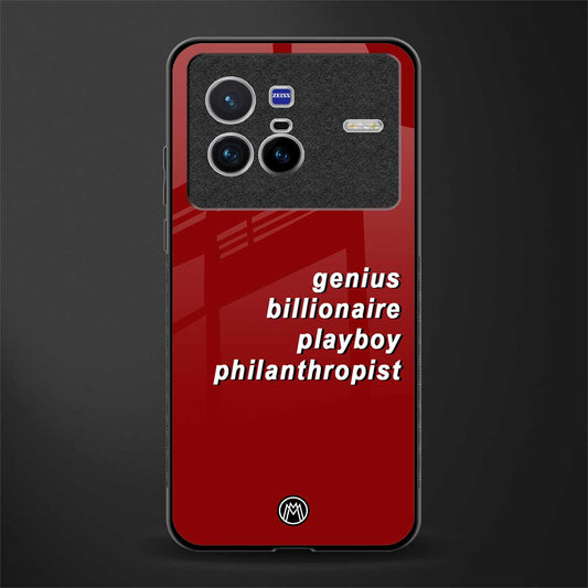 genius billionaire playboy philantrophist glass case for vivo x80 image
