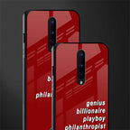 genius billionaire playboy philantrophist glass case for oneplus 8 image-2