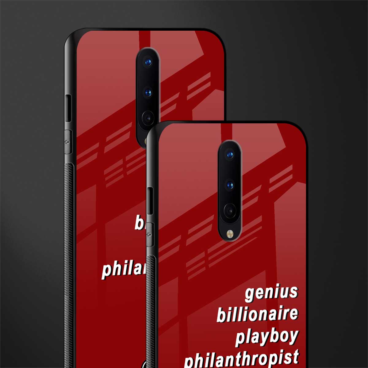 genius billionaire playboy philantrophist glass case for oneplus 8 image-2