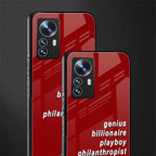 genius billionaire playboy philantrophist back phone cover | glass case for xiaomi 12 pro