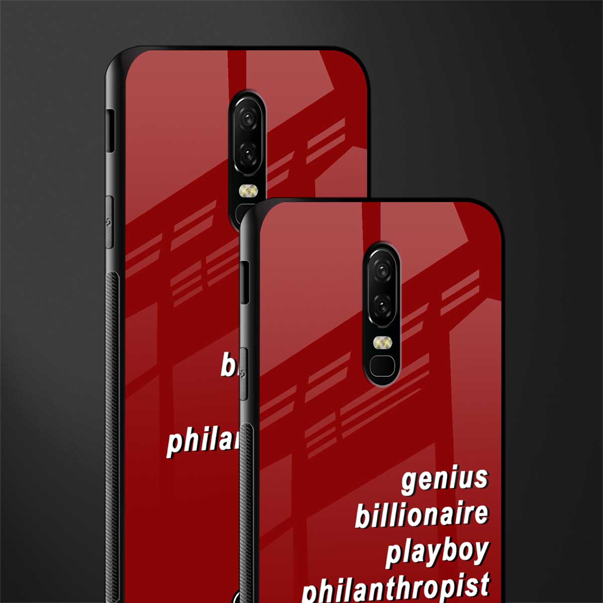genius billionaire playboy philantrophist glass case for oneplus 6 image-2
