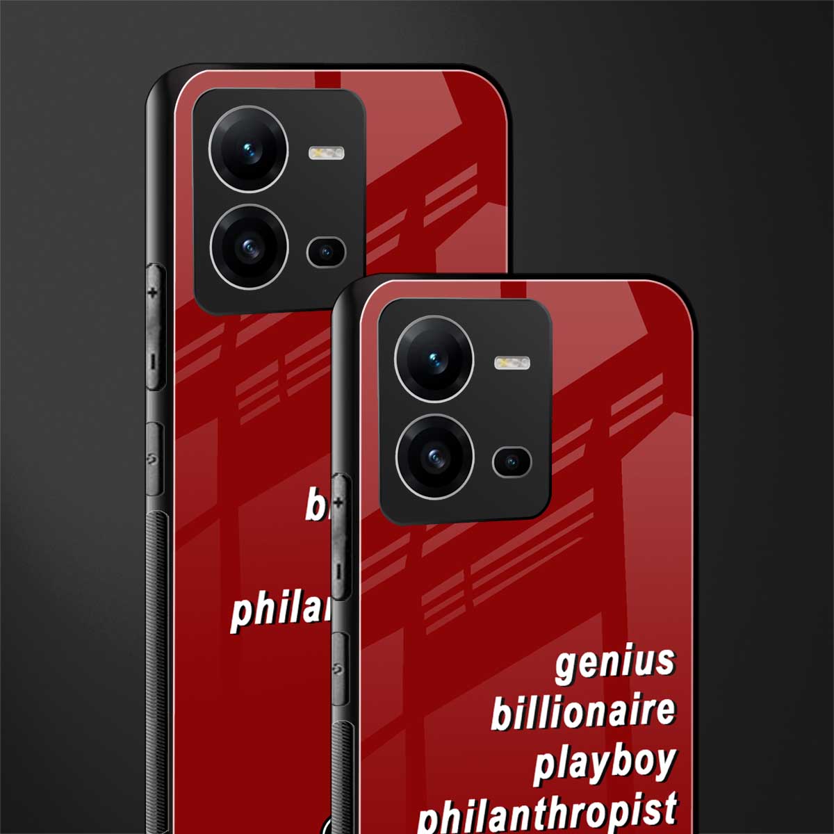 genius billionaire playboy philantrophist back phone cover | glass case for vivo v25-5g