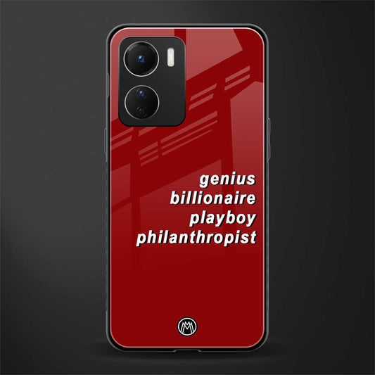 genius billionaire playboy philantrophist back phone cover | glass case for vivo y16