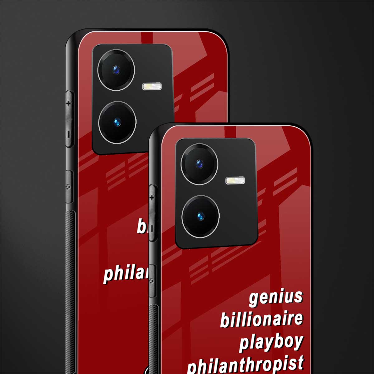 genius billionaire playboy philantrophist back phone cover | glass case for vivo y22