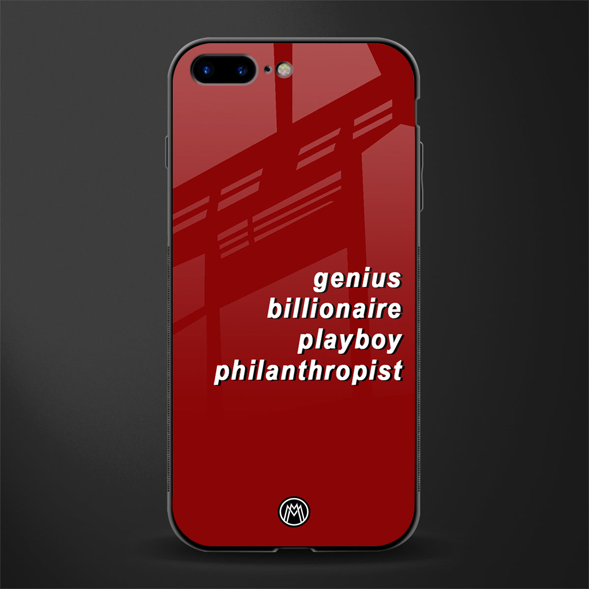 genius billionaire playboy philantrophist glass case for iphone 8 plus image