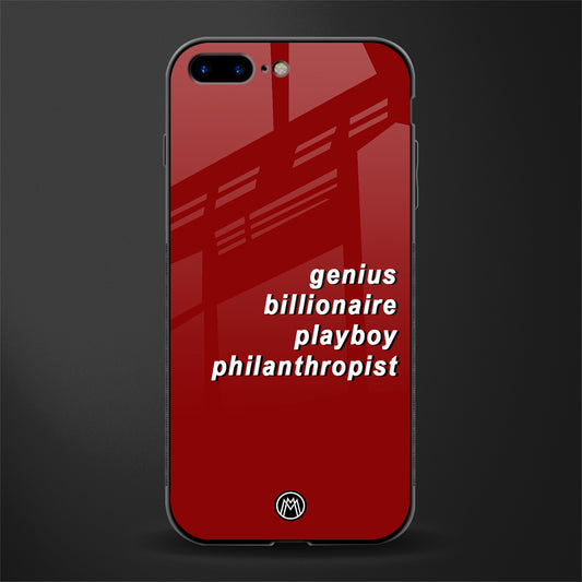 genius billionaire playboy philantrophist glass case for iphone 8 plus image