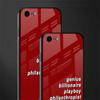 genius billionaire playboy philantrophist glass case for iphone se 2020 image-2