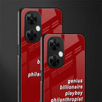 genius billionaire playboy philantrophist back phone cover | glass case for oneplus nord ce 3 lite
