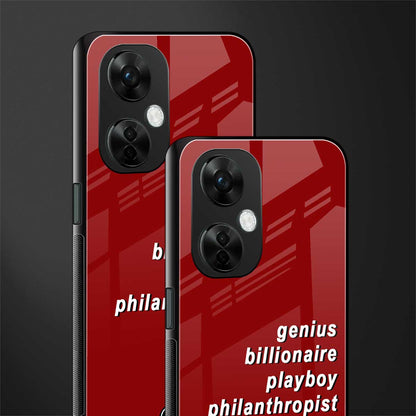 genius billionaire playboy philantrophist back phone cover | glass case for oneplus nord ce 3 lite