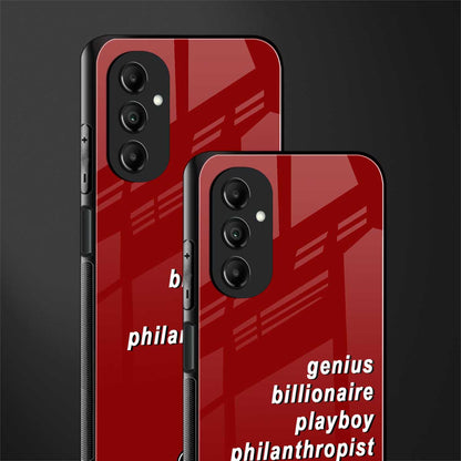 genius billionaire playboy philantrophist back phone cover | glass case for samsung galaxy a14 5g