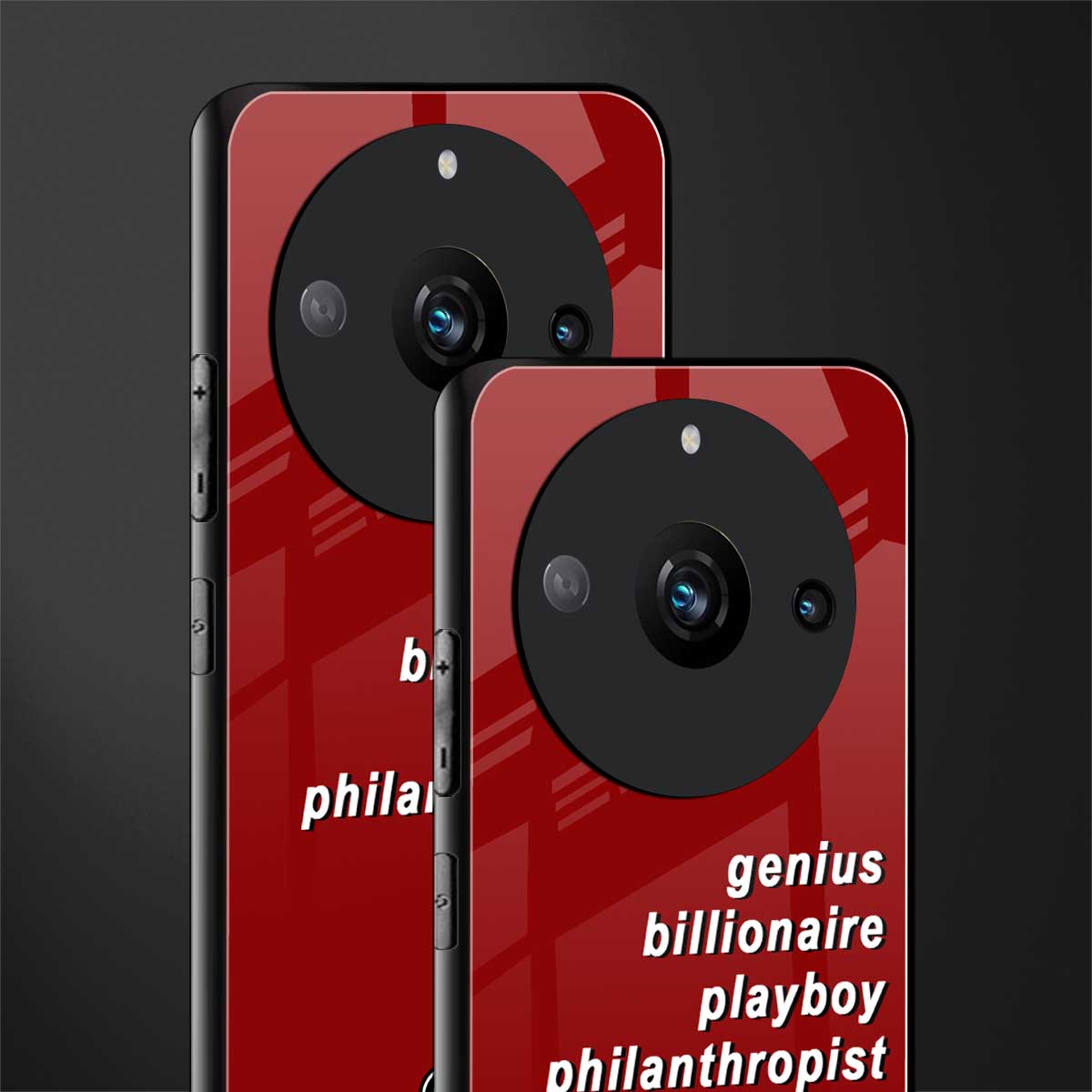 genius billionaire playboy philantrophist back phone cover | glass case for realme 11 pro 5g