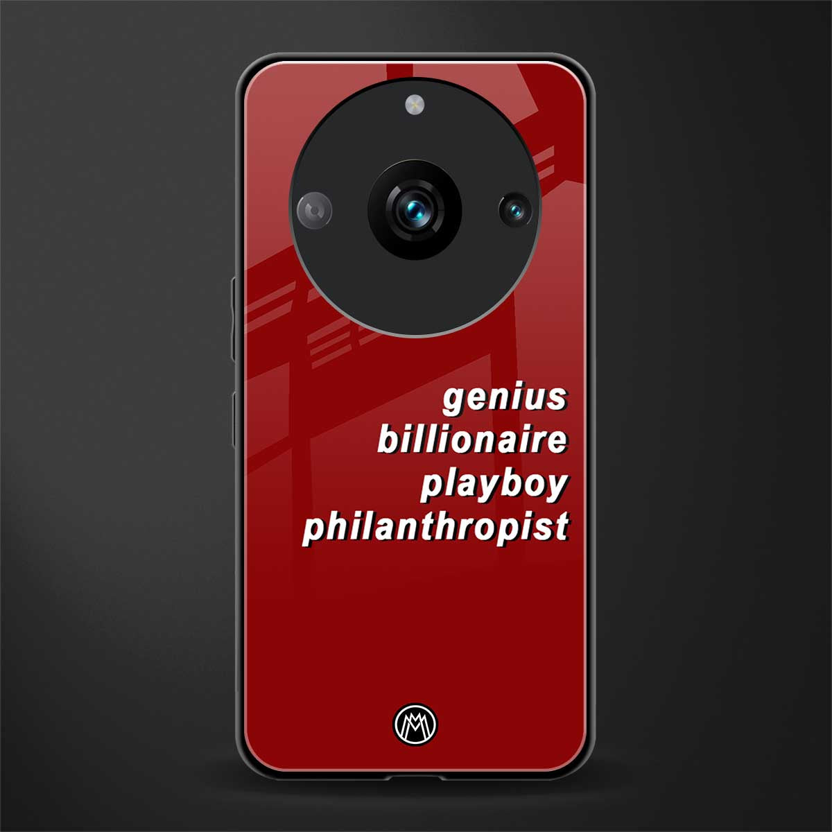 genius billionaire playboy philantrophist back phone cover | glass case for realme 11 pro 5g