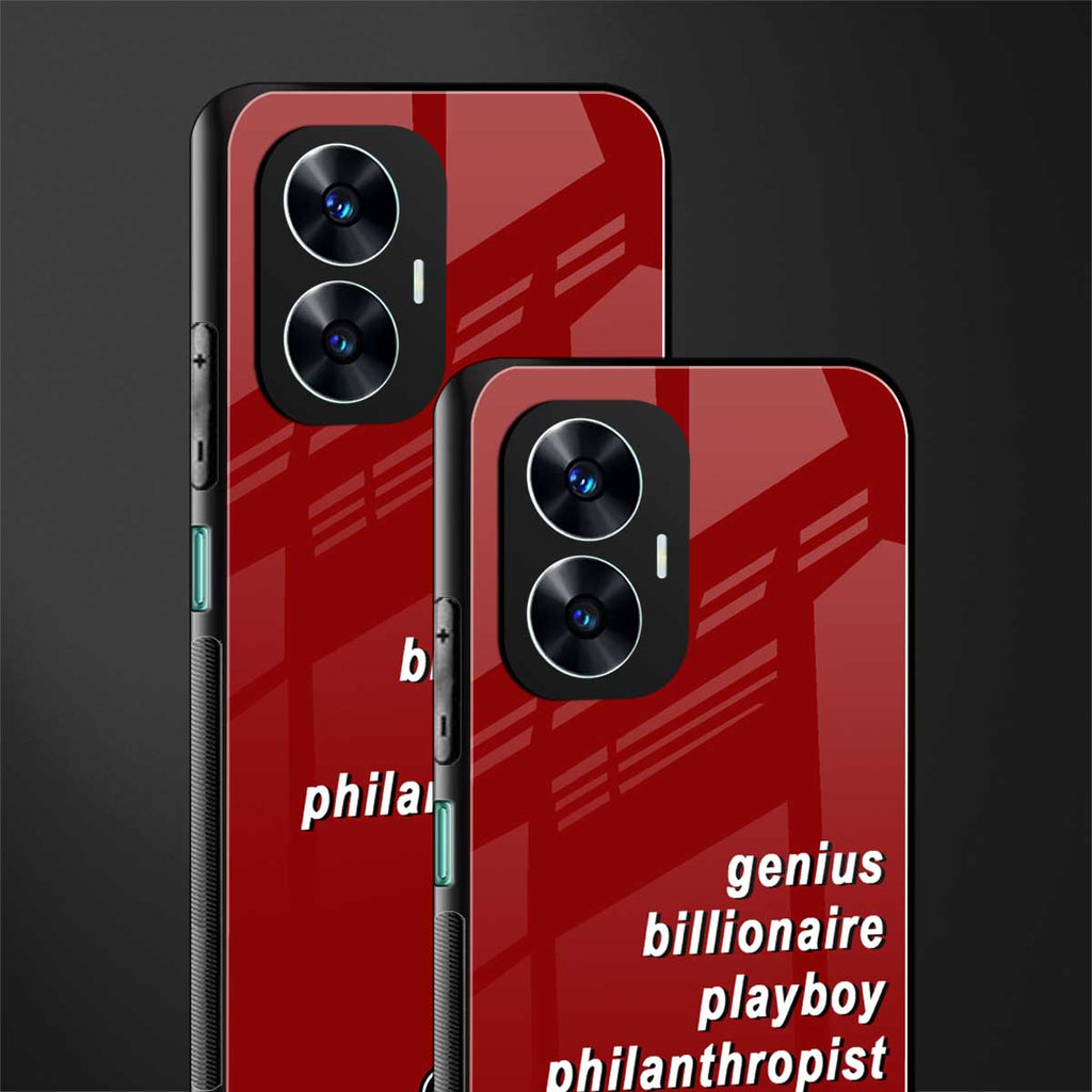 genius billionaire playboy philantrophist back phone cover | glass case for realme c55