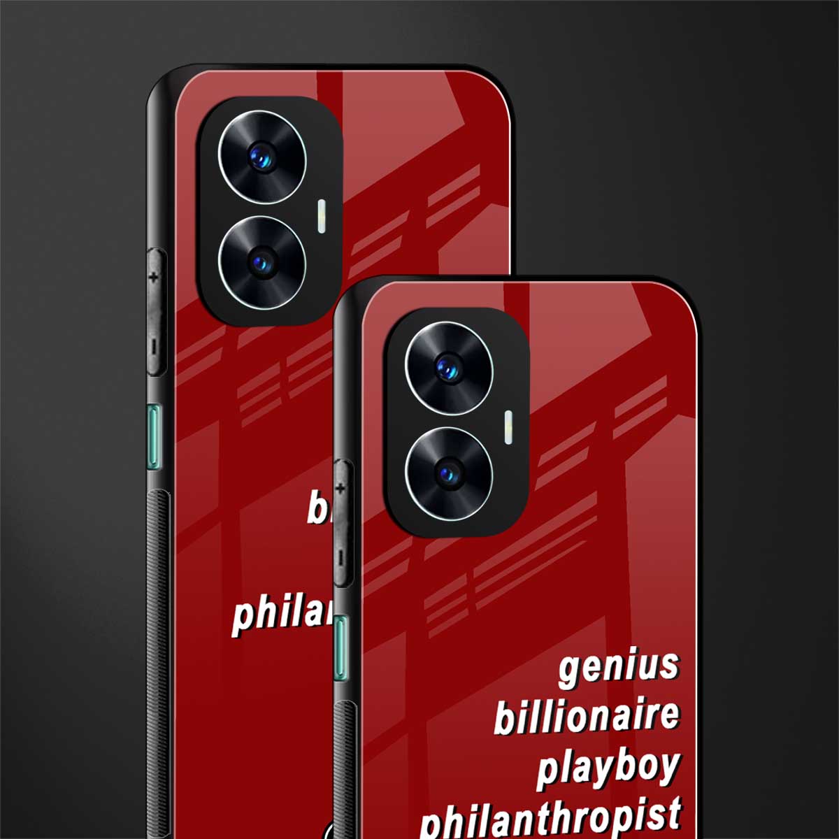 genius billionaire playboy philantrophist back phone cover | glass case for realme c55