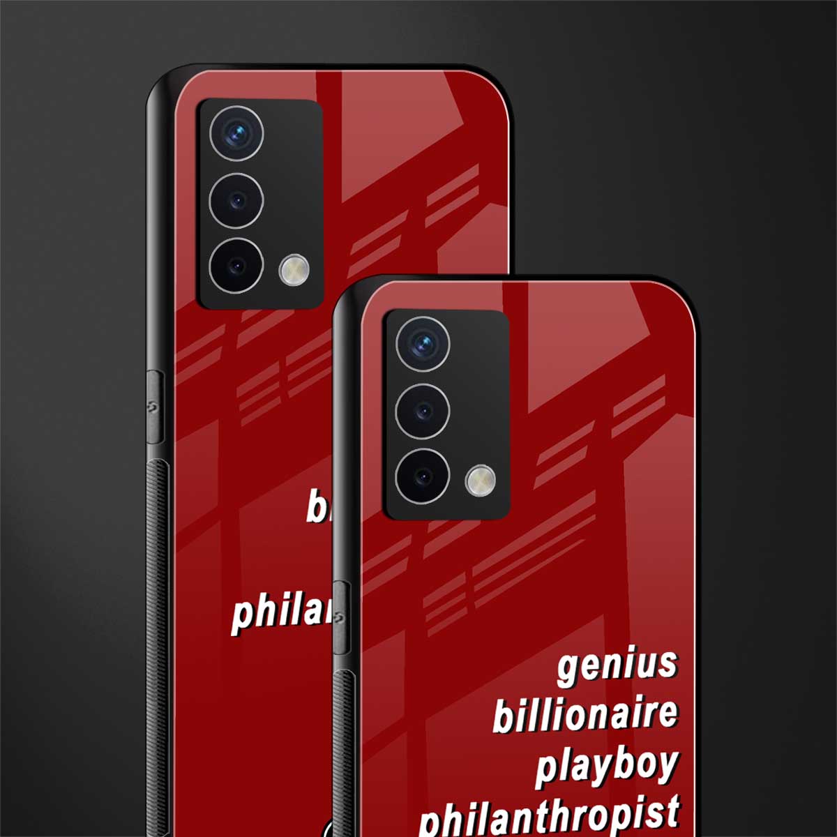 genius billionaire playboy philantrophist back phone cover | glass case for oppo a74 4g