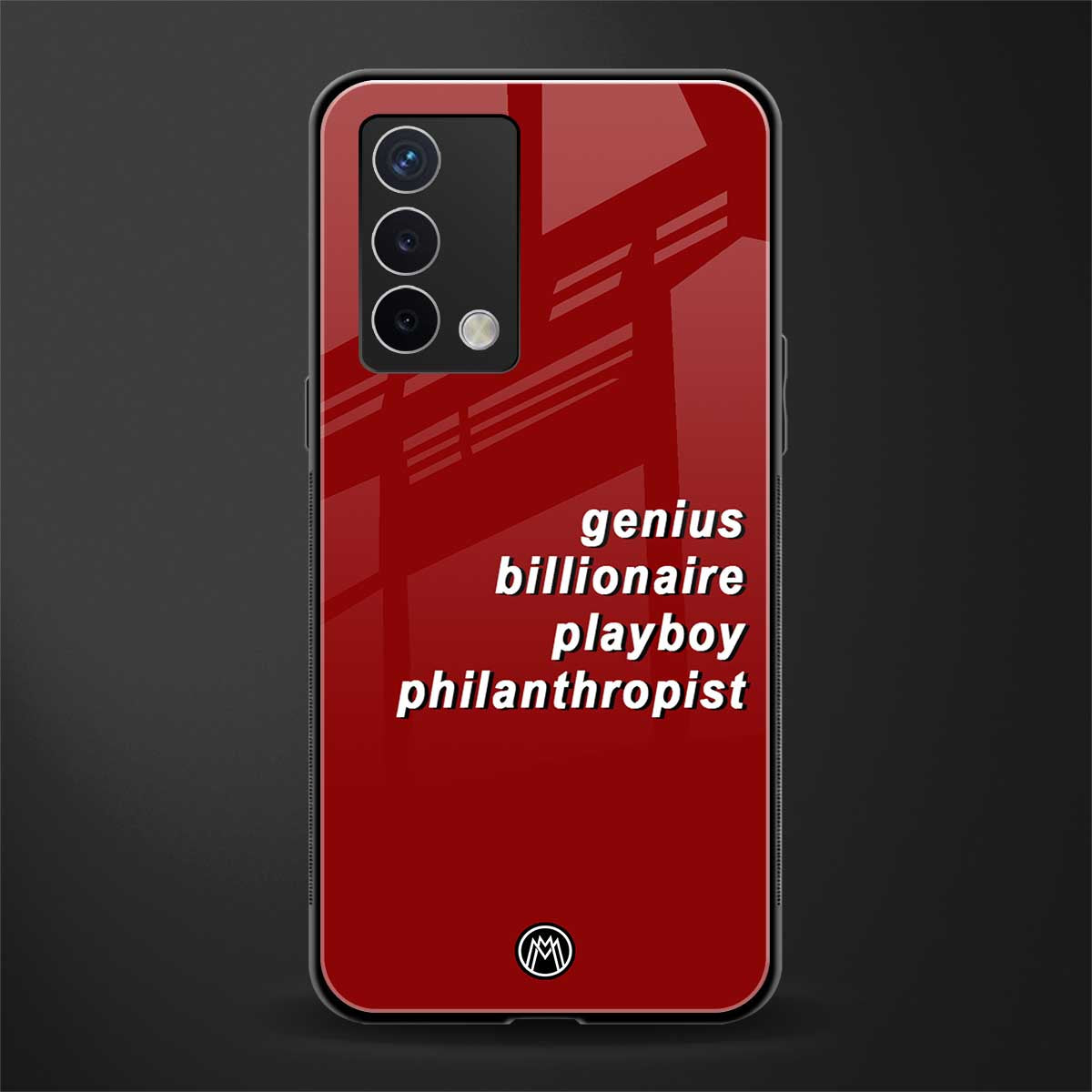genius billionaire playboy philantrophist back phone cover | glass case for oppo a74 4g