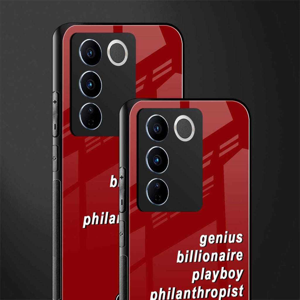 genius billionaire playboy philantrophist back phone cover | glass case for vivo v27 pro 5g
