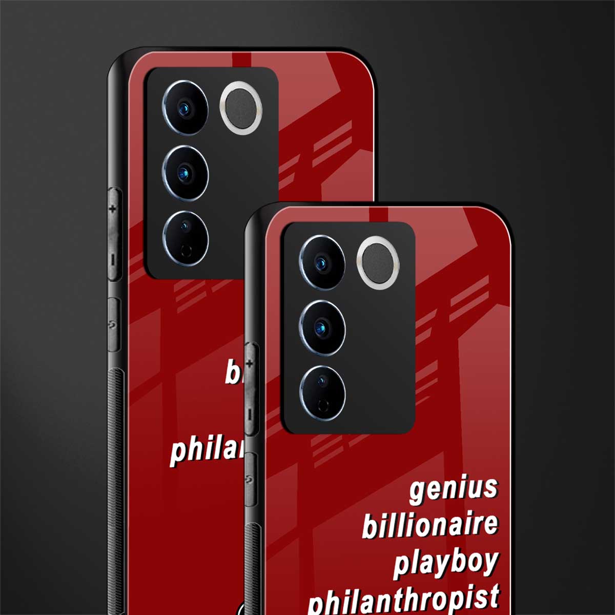 genius billionaire playboy philantrophist back phone cover | glass case for vivo v27 pro 5g