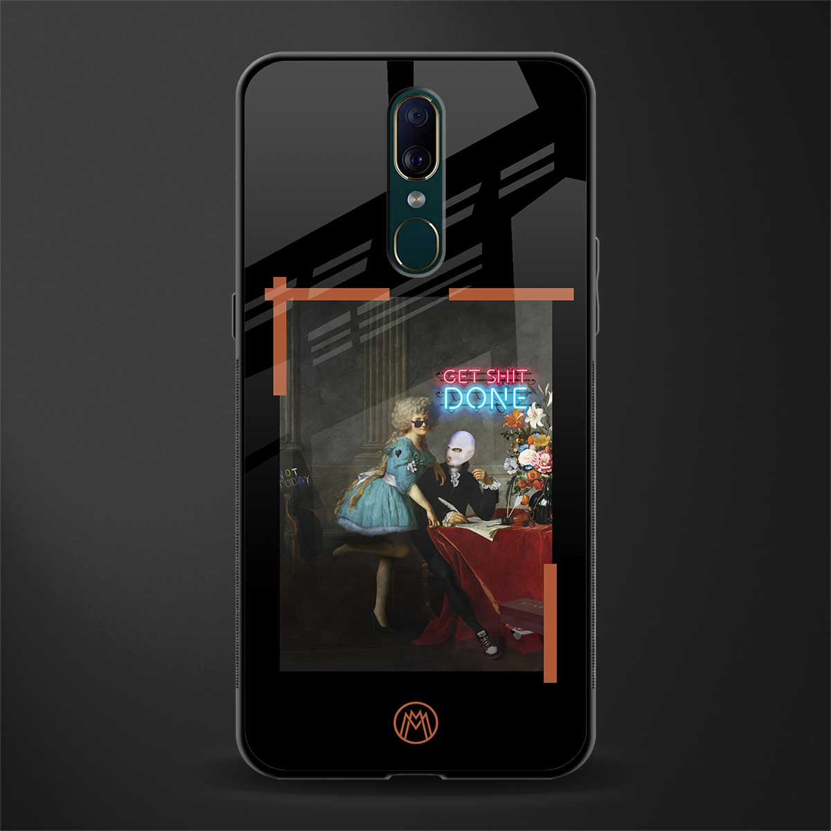 get shit done glass case for oppo a9 image